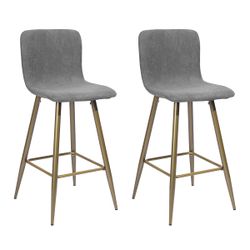 Homy Casa SCARGILL 2PC 26" Counter Bar Stool Modern Bar Seating Open Box