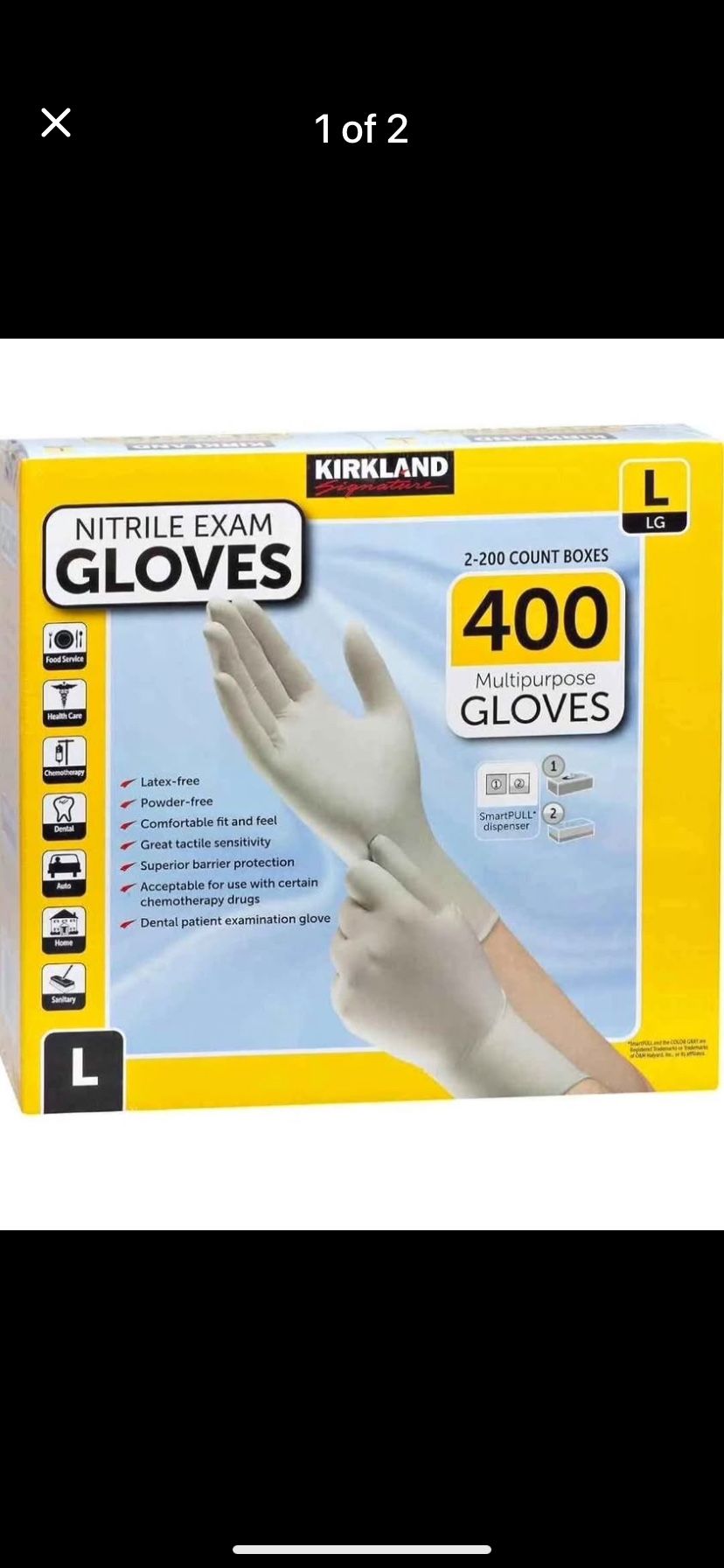 Nitrile Gloves Kirkland Signature  ( Grey Color )