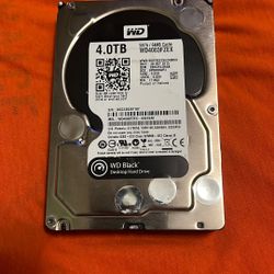 WD BLACK 4TB 3.5” HDD