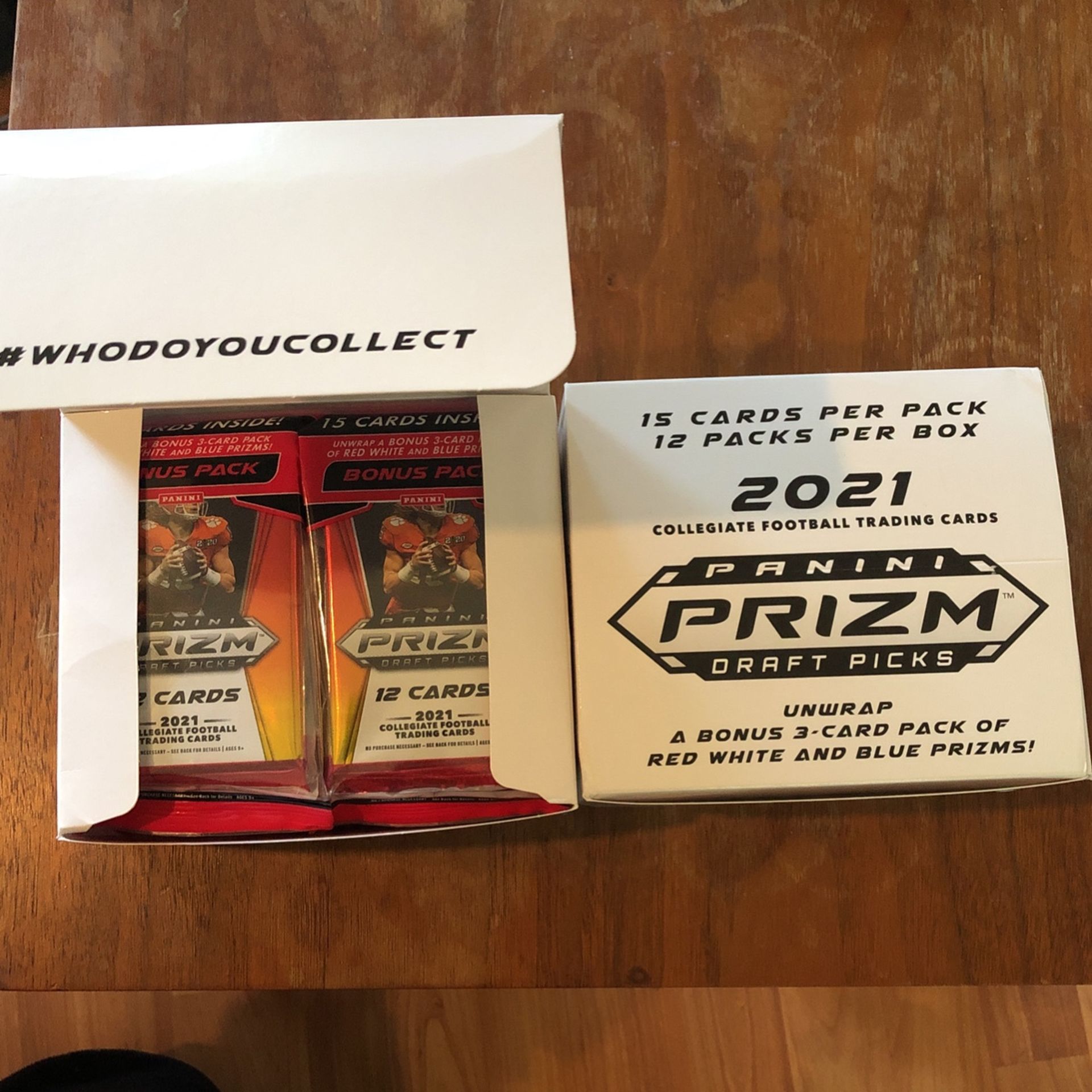 2021 Panini Prizm NFL Draft Picks CELLO Box 12 Sealed Packs + Bonus 3 Card Pack