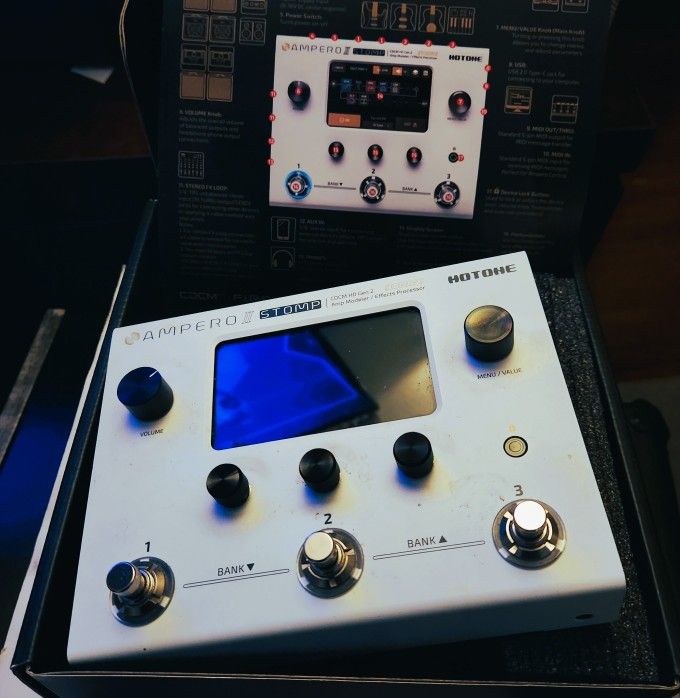 Hotone MP-300 Ampero II Stomp Amp, Cab Modeler & Effects Processor EXPANDED Guitar FX
