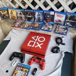 Red Edition Custom Playstation 4 500GB PS4 500GB Custom With New controller $180! & $20! Per Game