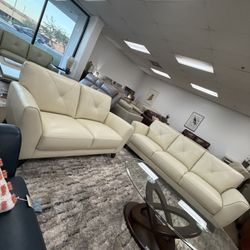 100% Real Leather Sofa-Myia-zero down Payment 