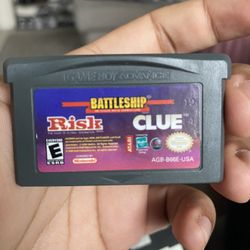 Nintendo Gameboy Advance Game Risk, Clue, Battleship