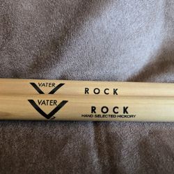 Drum Sticks - Vator Rock - Hickory -  Nylon Tips - New, but has a few back marks, see pictures.