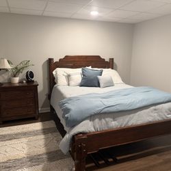 Queen Bed With Nightstand 