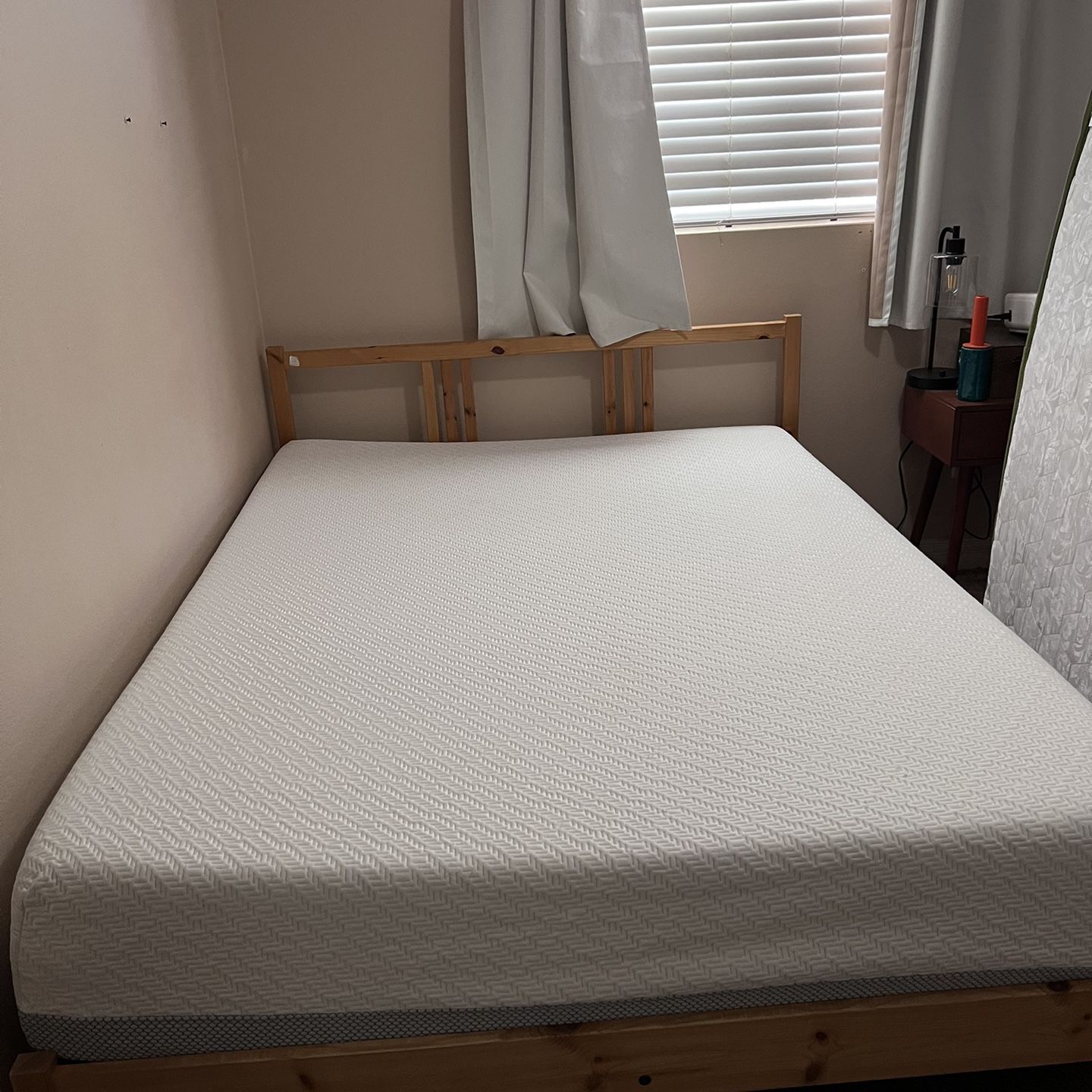 Full Size Bed Frame and Memory Foam Mattress  