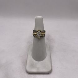 14kt Dual-Tone Gold Diamond Engagement Style Ring 