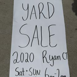 Yard sale march 7th and 8th 6am-2pm