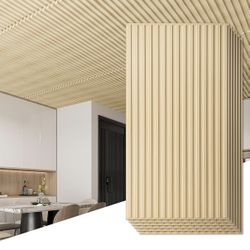  2x4 FT  Slat Design 3D Wall Panels  6-Pack