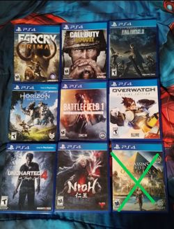 PS4 games, $10 each