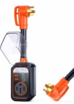 RV Surge Protectors 50 Amp Waterproof, [𝟐𝟎𝟐𝟔 𝐍𝐞𝐰 𝐔𝐩𝐠𝐫𝐚𝐝𝐞𝐝] RV Circuit Analyzer, Full Protection RV Adapter Plug for Camper(Orange)  Onl
