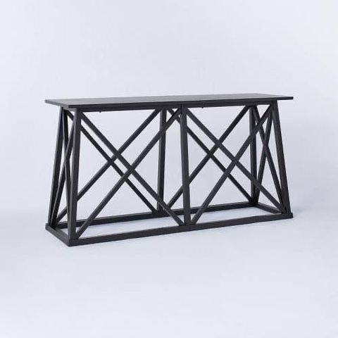 Copperton Wood X Base Console Table Black - Thresholdâ„¢ designed with Studio McGee