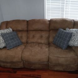 2 Beautiful Soft Leather Couches.( From Gallery Furniture) 