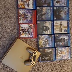 Limited Edition Gold PS4 with 13 Amazing games