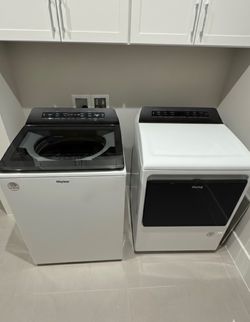 One year old Maytag Washer and electric dryer