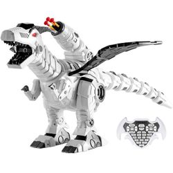 Multifunctional R/C Robotic Dinosaur with Mist Spray and Soft Bullets Shooting, Interactive Electronic Fire Breathing Dragon with Programming