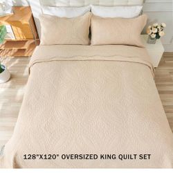 3 Pc King Quilt Set $60