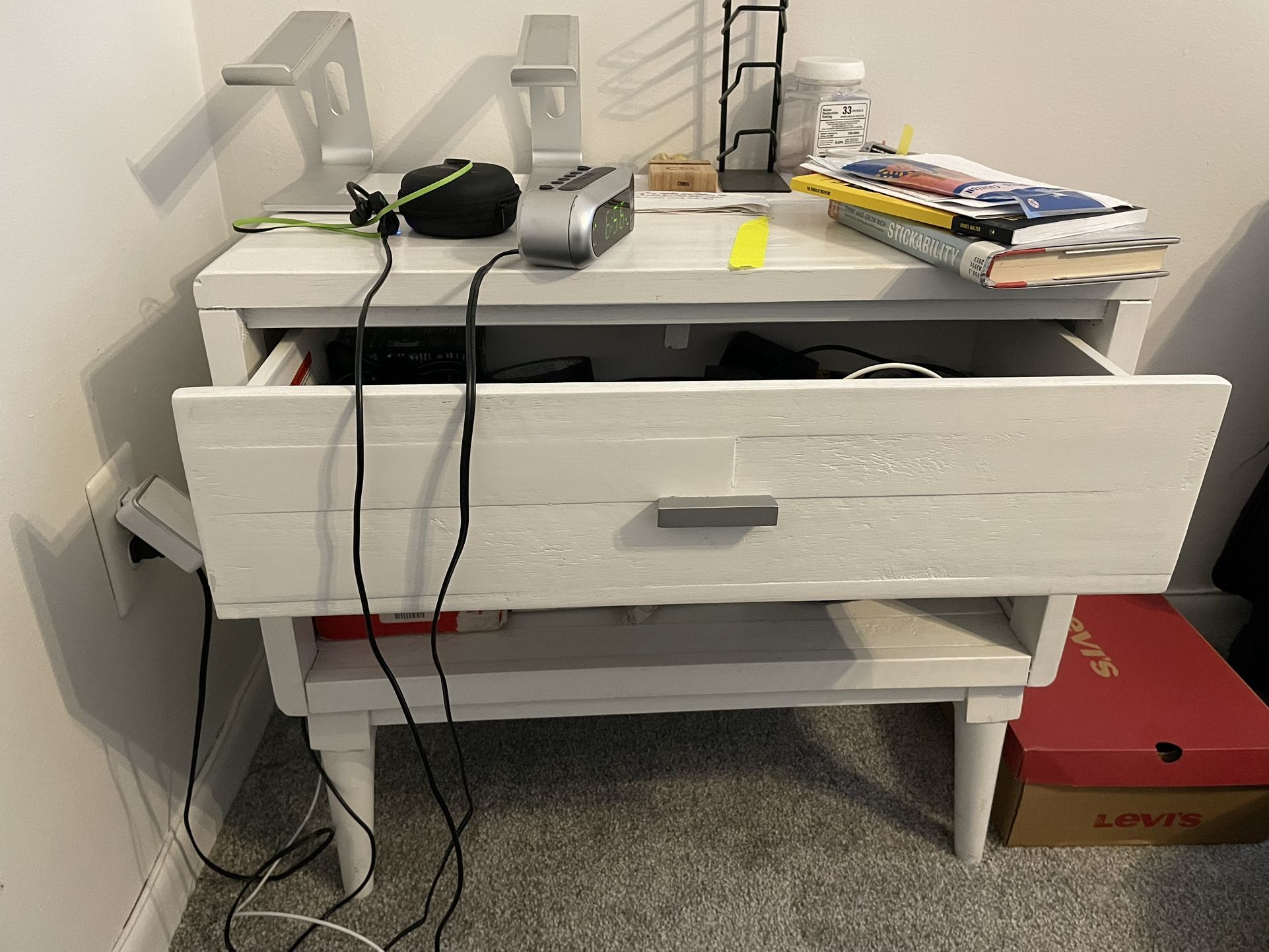 Free white nightstand