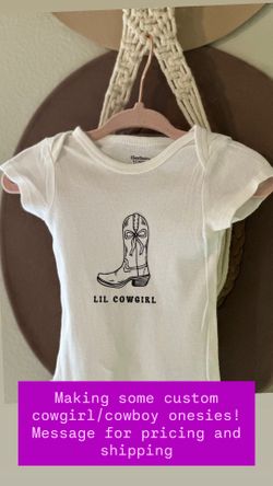 Lil cowgirl/cowboy onesies
