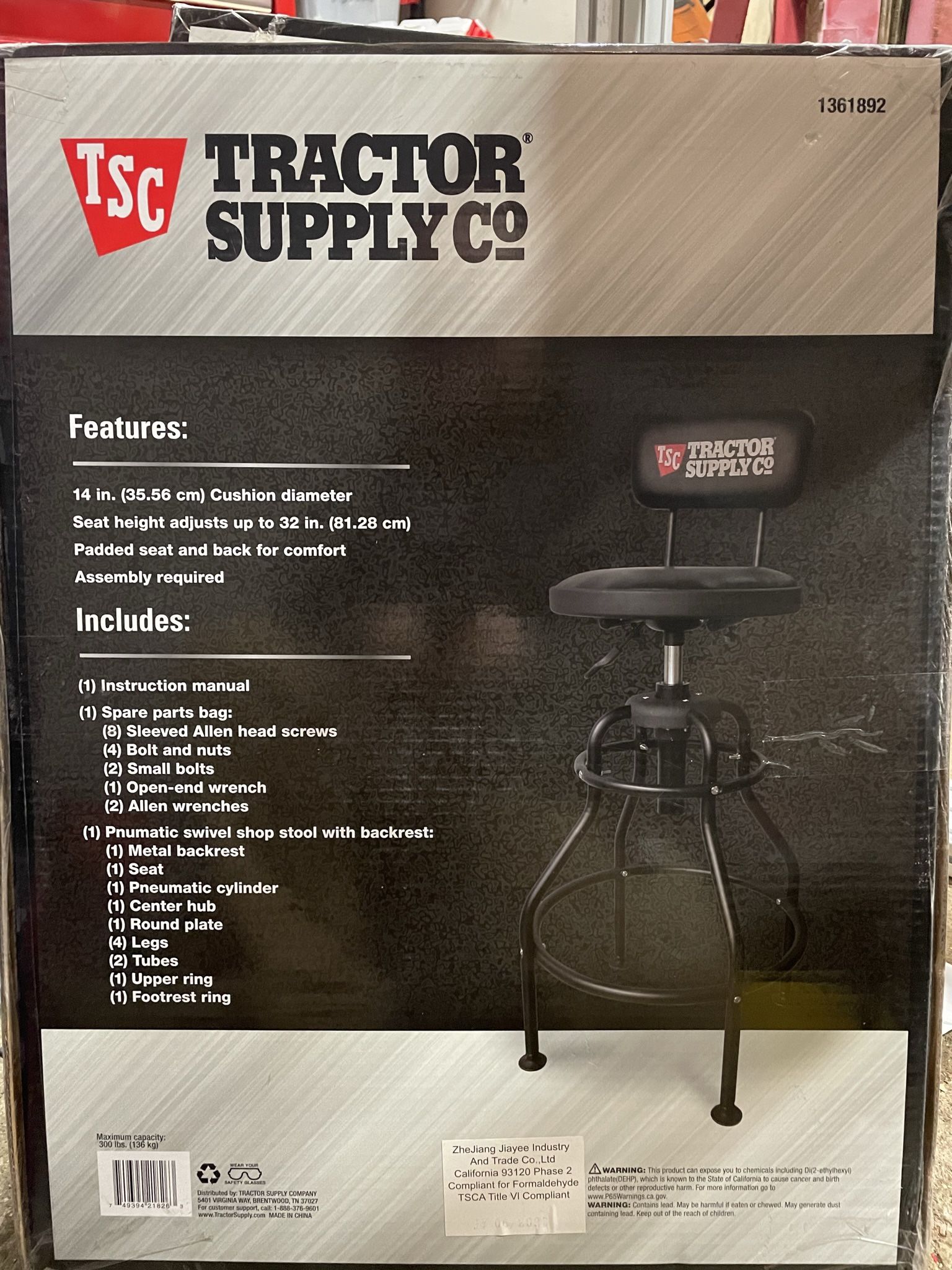Tractor Supply Pneumatic Shop Stool
