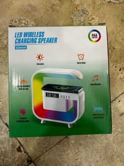 LED wireless clock phone charging station
