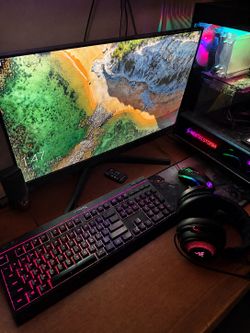 FULL DESKTOP SETUP, MONITOR, ALL PIECES INCLUDED
