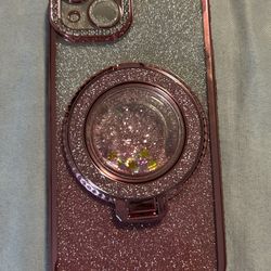 iPhone 14 Case Pink Ombré With Ring Socket