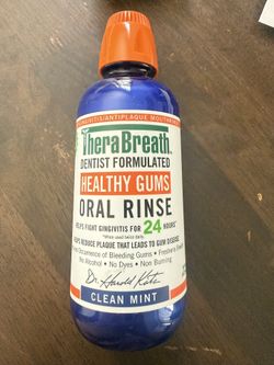 TheraBreath Healthy Gums Oral Rinse Clean Mint Flavor 16 fl oz 473 ml
