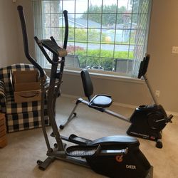 Elliptical and Exercise Bike
