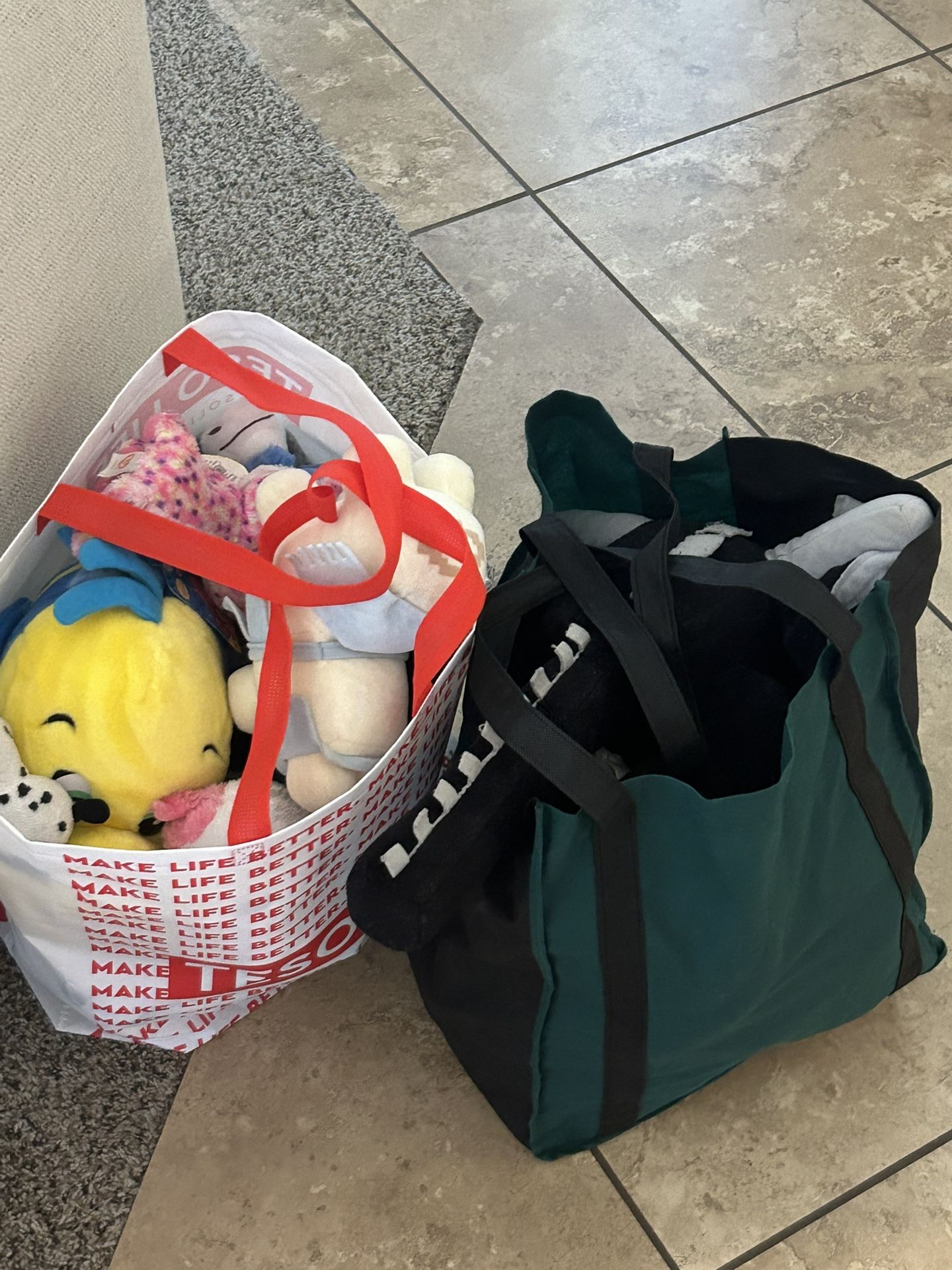 2 bags of plushies!