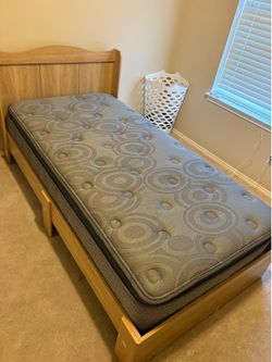 Twin bed and mattress