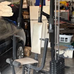 Wider Home Gym 2 Station 215 Lb Stack 5 workouts. 