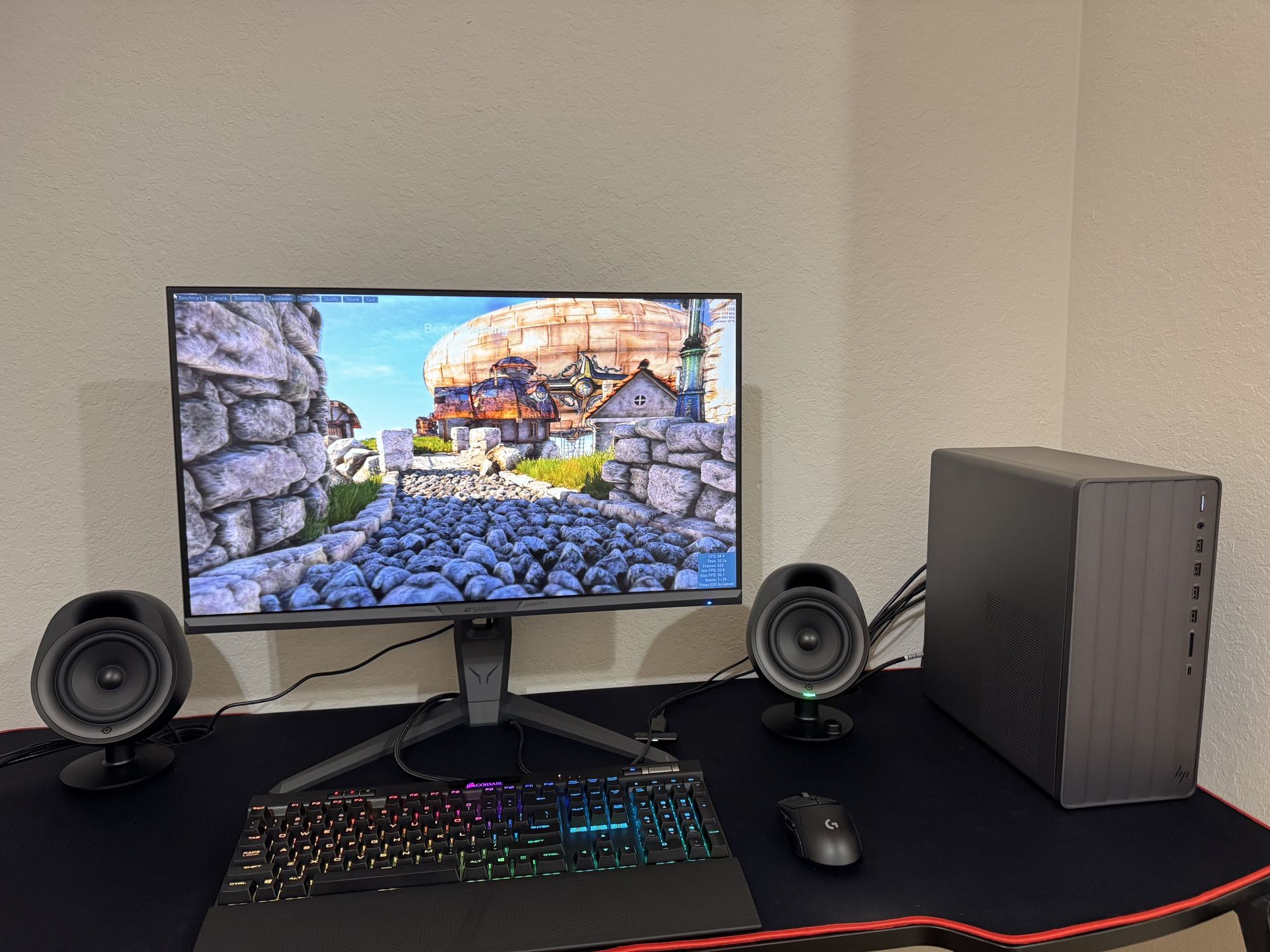 PC SETUP | NVIDIA GTX 1650 | INTEL CORE I3-12100F | 32GB DDR4 | 1.5TB HDD | 27" MONITOR.