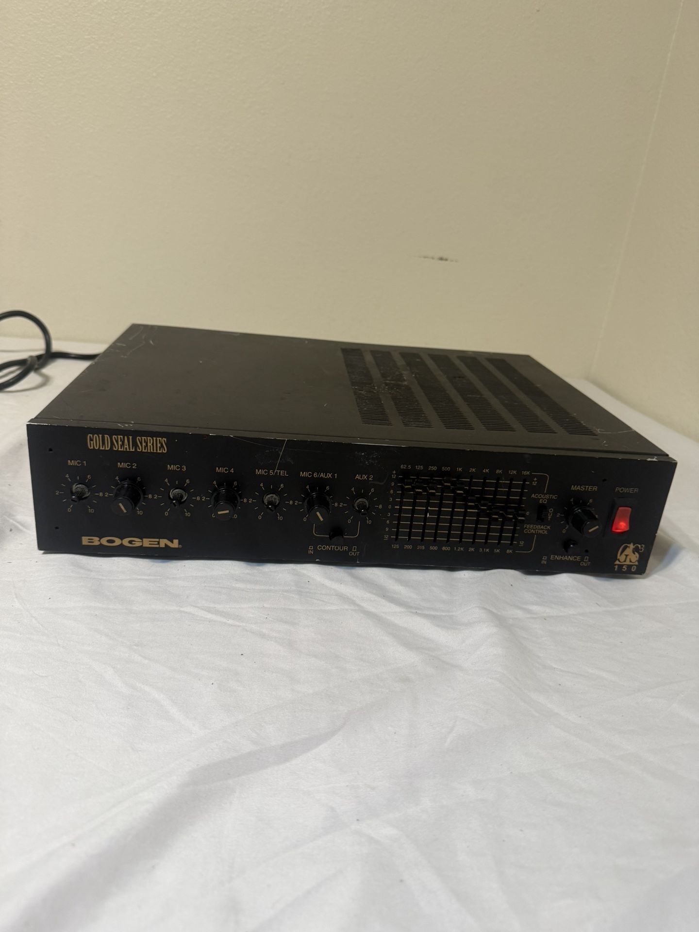 Bogen GS-150 Amplifier with Equalizer — Powers On, Some Damage