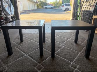 2 Black end tables.