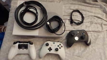 Xbox One S Console with Controllers and Cables