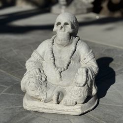 Concrete Skull Buddha Statue