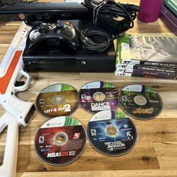 Xbox 360 E with Kinect an 10 games