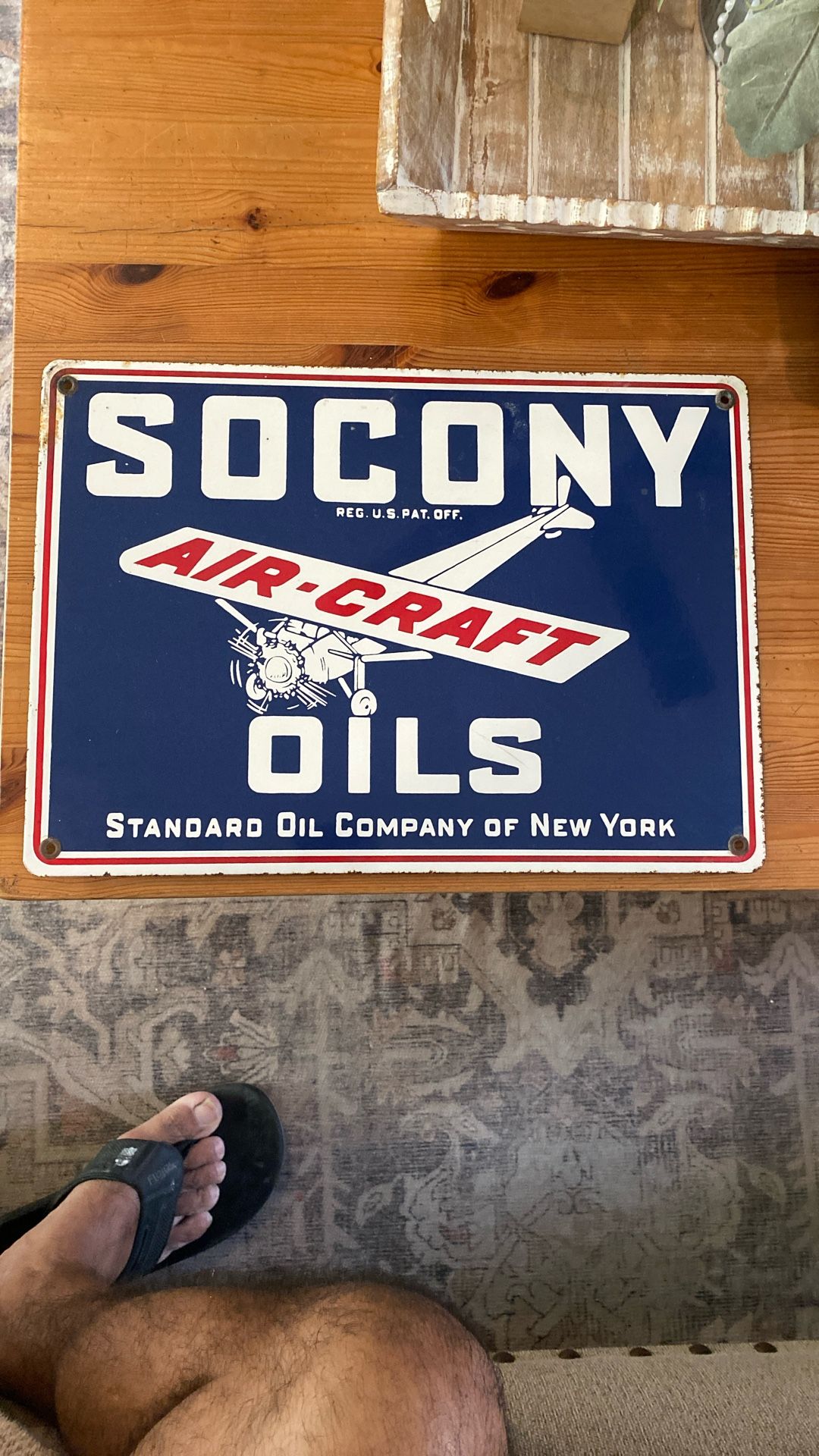 Antique Sign Socony Oil