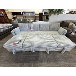 Gray  / Brown / Dark Gray Modular Design Signal Sleeper Sofa With Pull Out Bed 