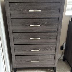 Dark Grey Dressers & Mirror Set 