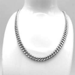Cuban Curb Chain Sterling Silver Cuban Curb Link Necklace 