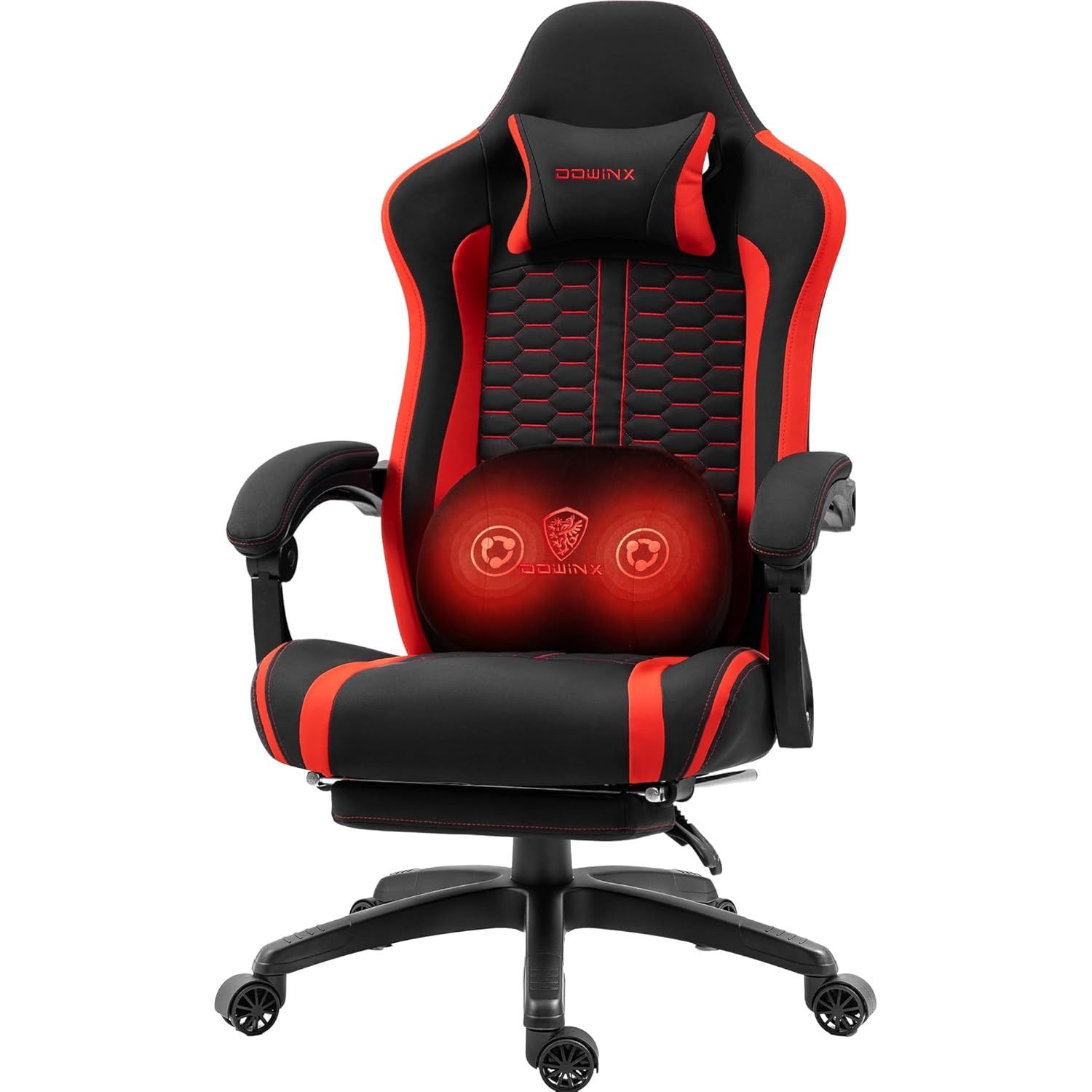 Dowinx Gaming Chair with Heated Massage Lumbar Support, Big and