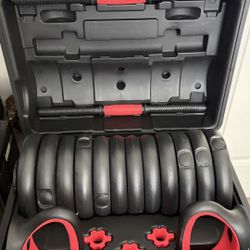 FitRx SmartBell Gym, 60 lbs. 4-in-1 Adjustable Interchangeable Dumbbell, Barbell, and Kettlebell Weight Set, Black