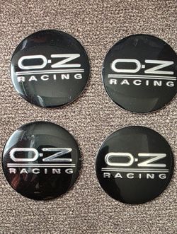 4 56mm OZ racing adhesive back rim center cap aluminum decals SHIPPING AVAILABLE