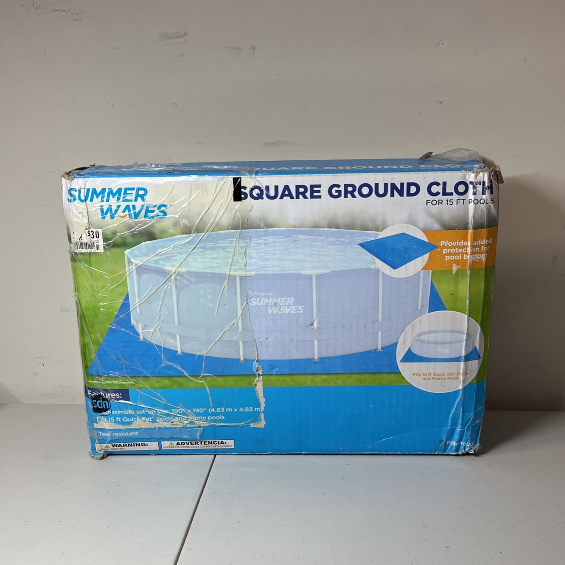 SUMMER WAVES SQUARE GROUND CLOTH FITS 15ft