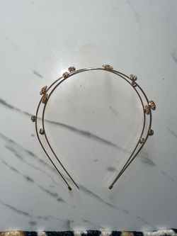 Gold Double Wire Crystal Headband