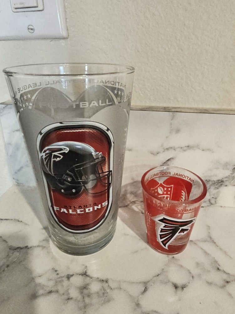Atlanta Falcons Glass And Shot Glass