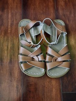 Salt Water Sandals Original Brown Leather Kids Sandals Size 2